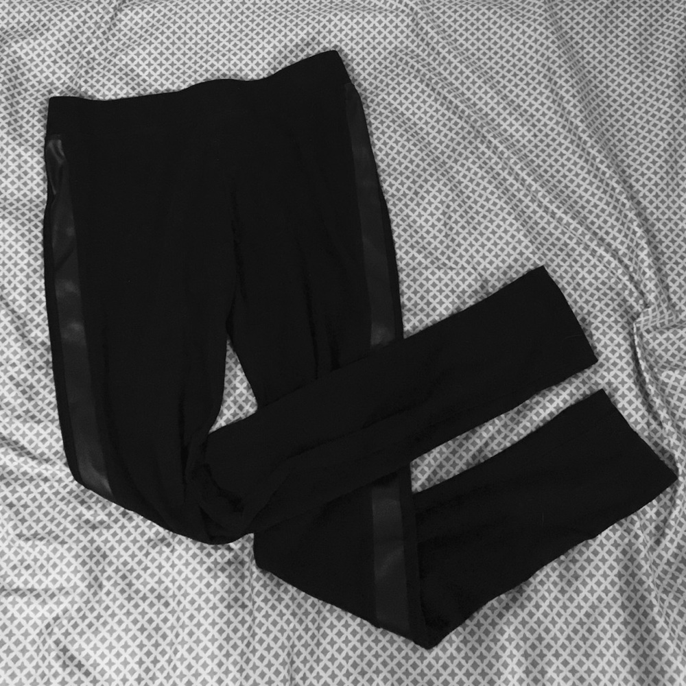 American Eagle Leather Pinstripe Leggings